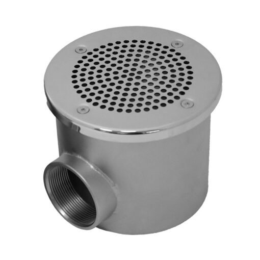 Ocean® Bodenablauf V4A PRO d150 mm, für Folien-, Beton- und Fliesenbecken, 2" IG, poliert, mit Erdungsanschluss