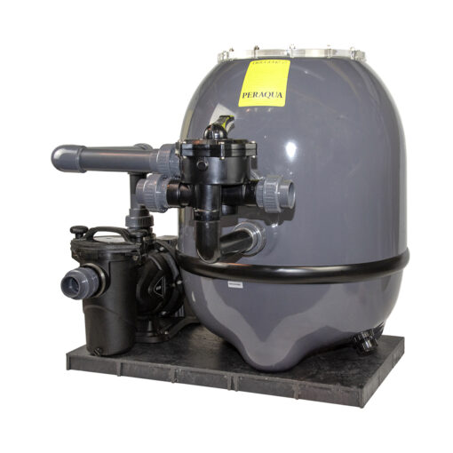 Kompaktfilteranlage BREGENZ II d640, graphitgrau RAL7024, d400 Filterdeckel-transparent. Praher 2“ 6 Wege Rückspülventilset Europro Filterpumpe 75M 14m³/h, 230V