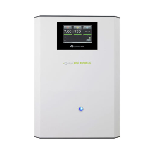 iQntrol Dosieranlage DOS-MODBUS Mess, Regel - & Dosiertechnik ph/Redox für Privatschwimmbäder für Desinfektion, pH-Wert und Temperatur, 7“ Touch-Grafikdisplay, Montageplatte, MODBUS