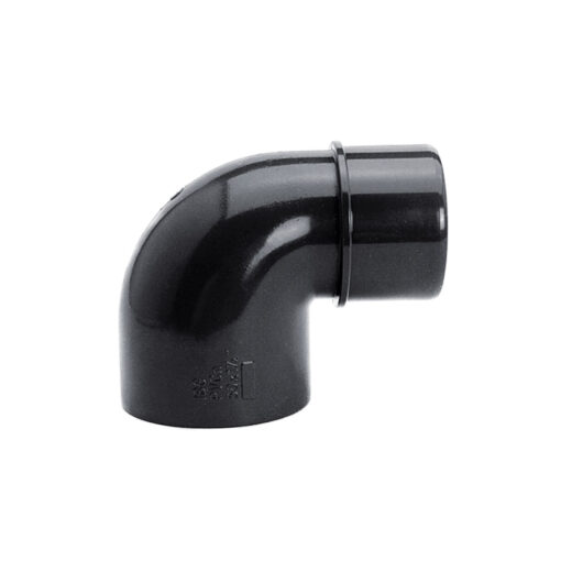 IBG® Reduzierwinkel 90° Klebemuffe / Klebestutzen, schwarz (Solarsysteme), PN16 d50-50/40